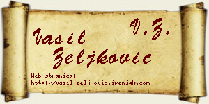 Vasil Zeljković vizit kartica